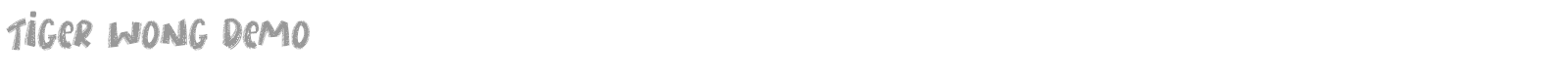 Tiger Wong font preview